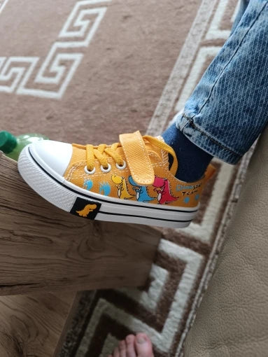 Dinosaur Canvas Low Top Sneakers