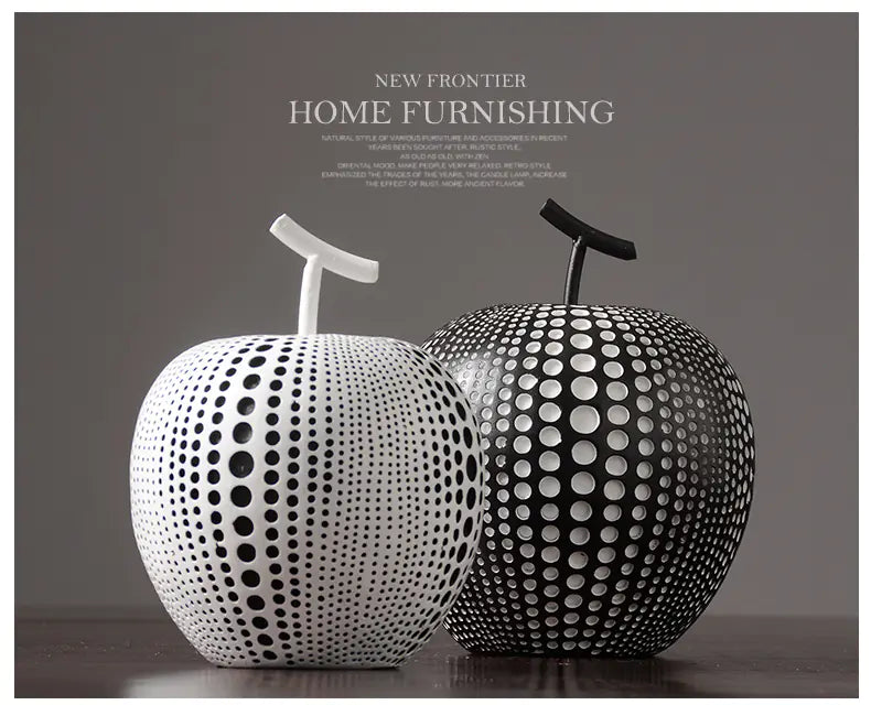 Nordic Resin Polka Dot Apple Decor