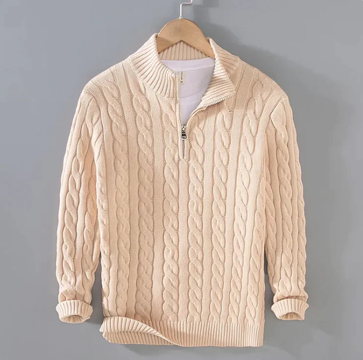 Urban Luxe Half-Zip Cable Jumpers