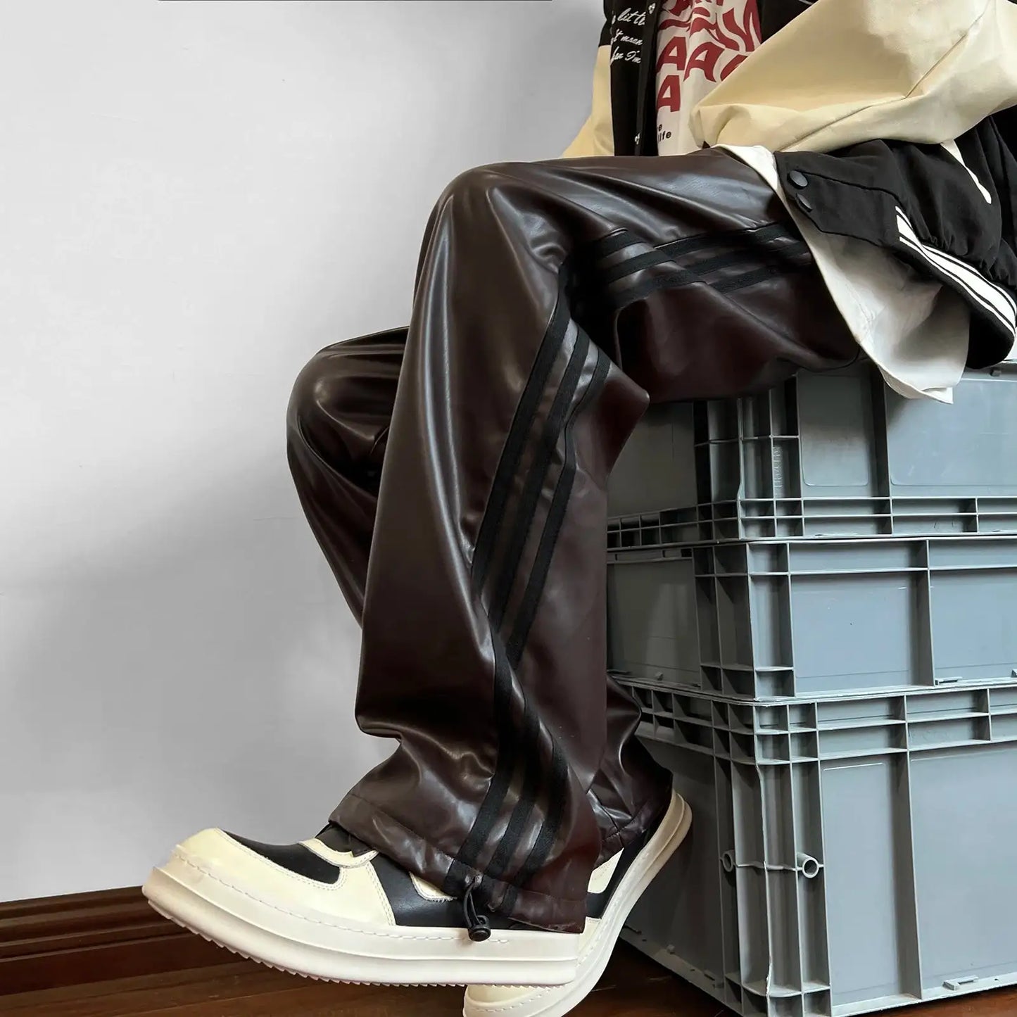 Firebird 3-Stripes Vegan Leather Track Pants