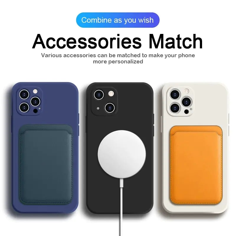 Magnetic Liquid Silicone iPhones Cases
