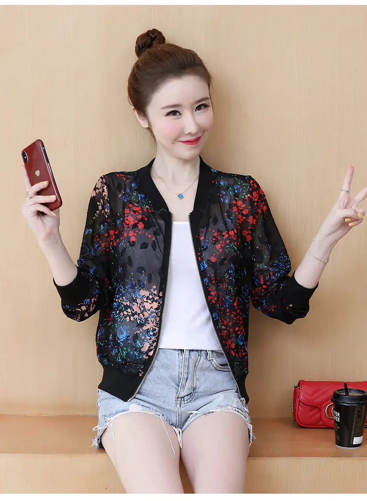 Chiffon Bomber Jackets