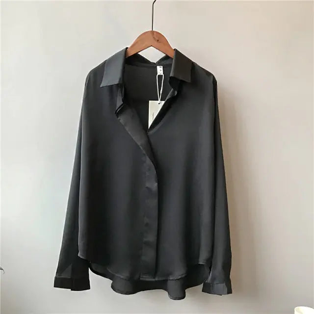 Chic Polyester Silk Blouse