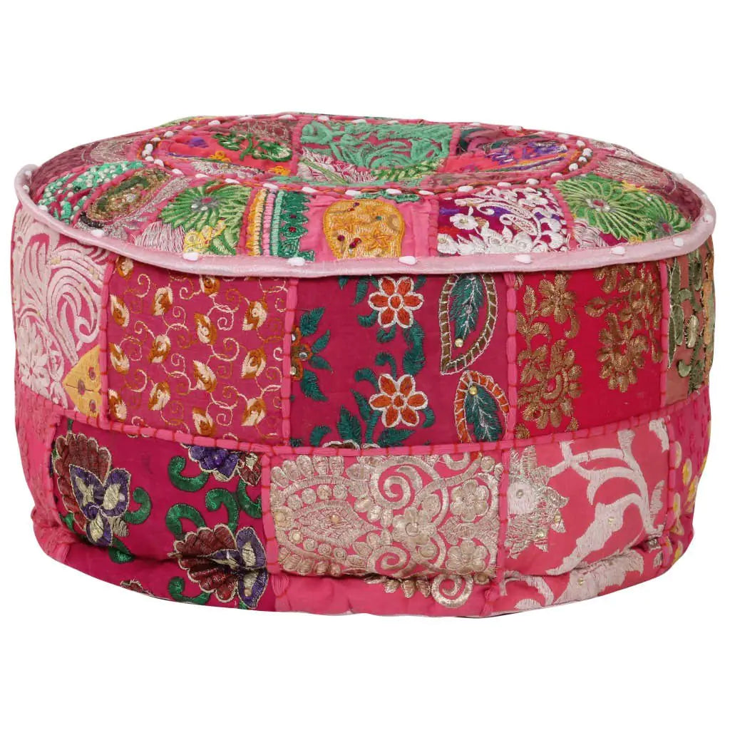 Moroccan Pouf Pink Ottoman