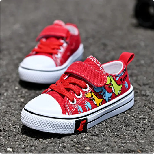 Dinosaur Canvas Low Top Sneakers