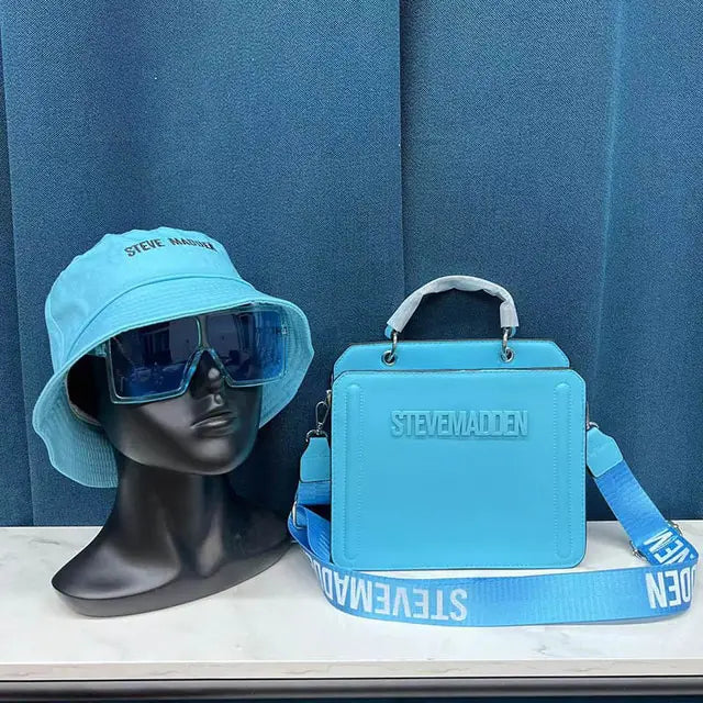 Steve Madden Evelyn Bags, Bucket Hat and Sunglasses Combo