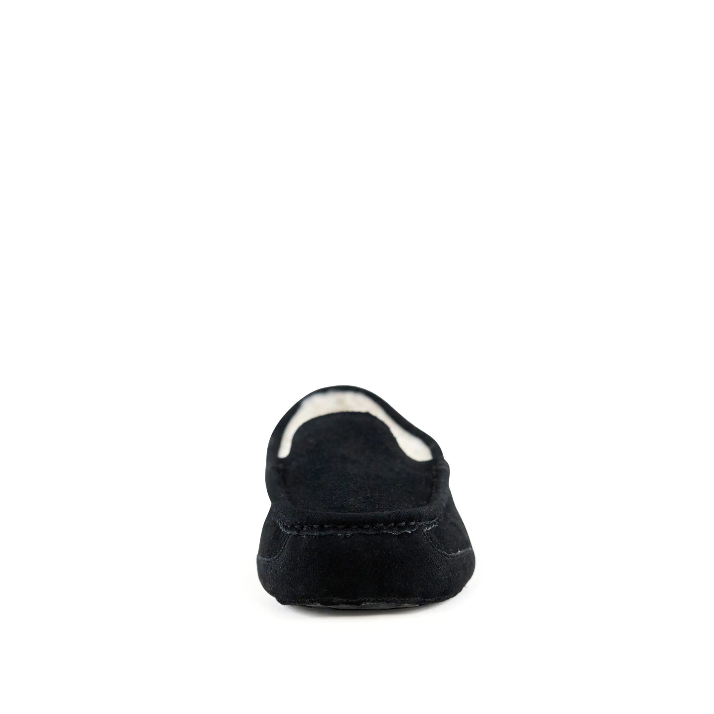 Fluffy Black Moccasin Slippers