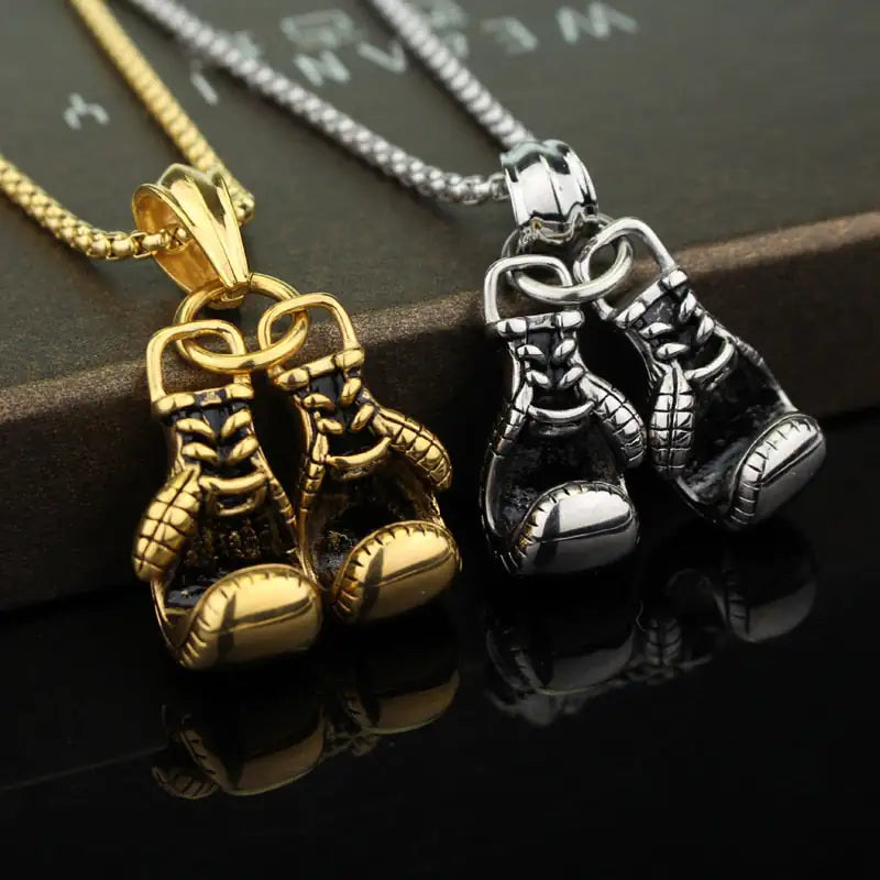 YADA Knockout Classic Boxing Gloves Necklace