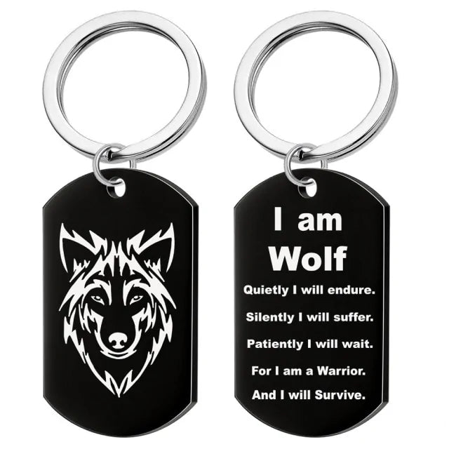 Wolf Military Dog Tag Pendants