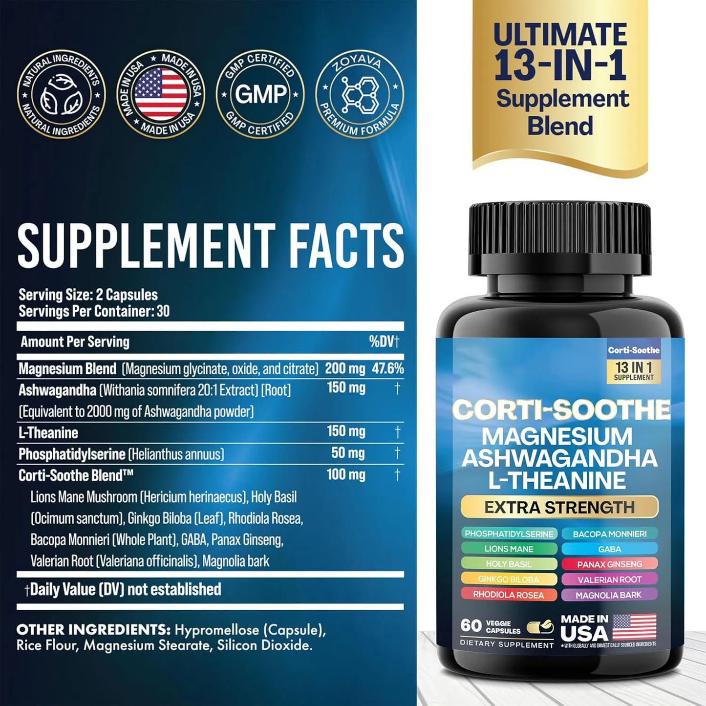Zoyava Soothe and Smooth Magnesium and Myo-Inositol Capsules