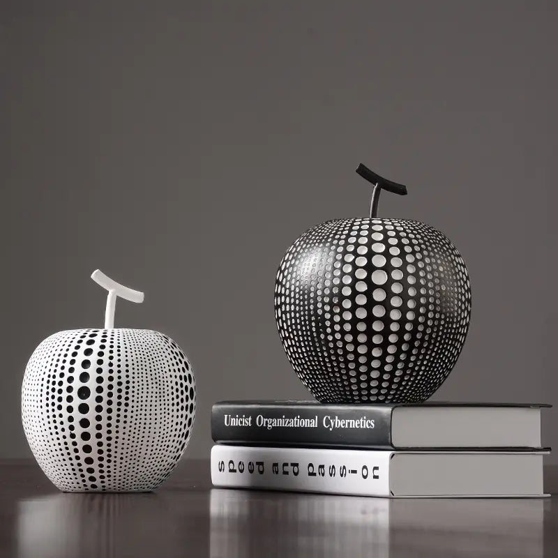 Nordic Resin Polka Dot Apple Decor