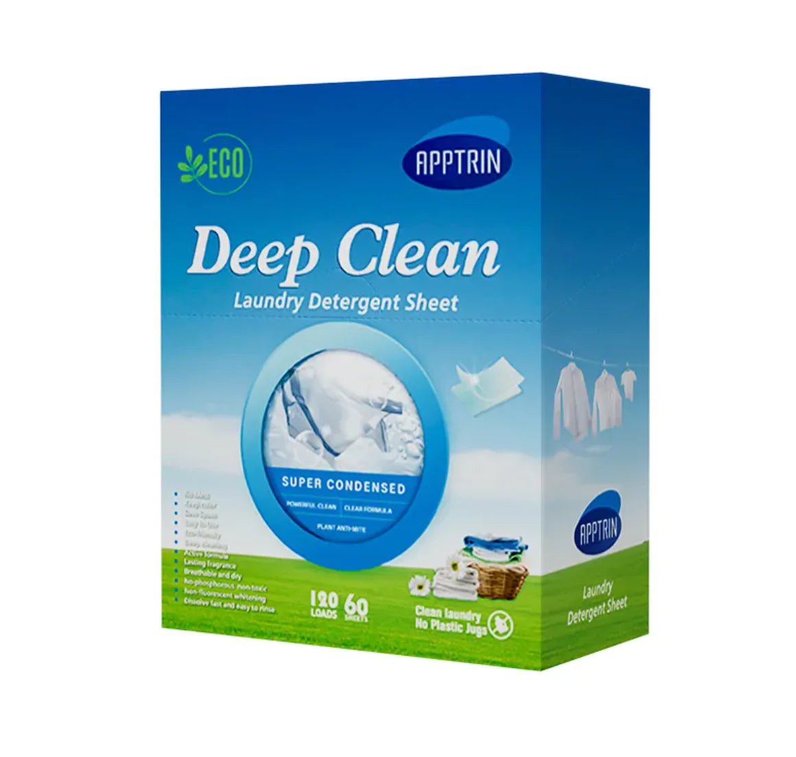 APPTRIN Eco Laundry Detergent Sheets