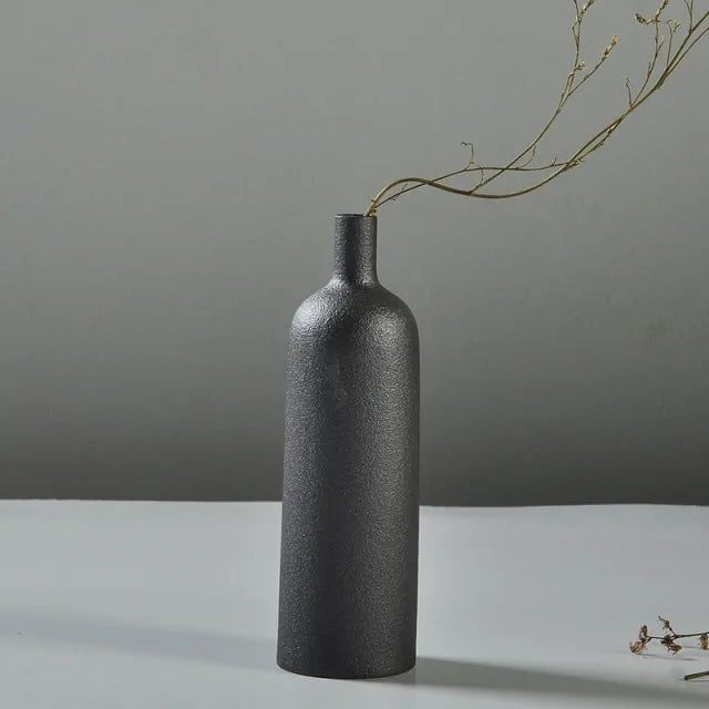 Minimalist Black Glaze Vases