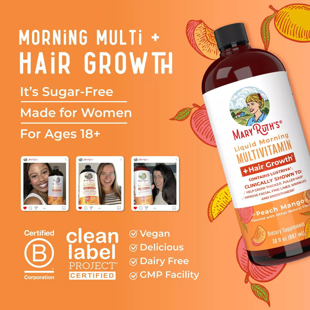 Mary Ruth's Liquid Morning Multivitamin + Hair Growth