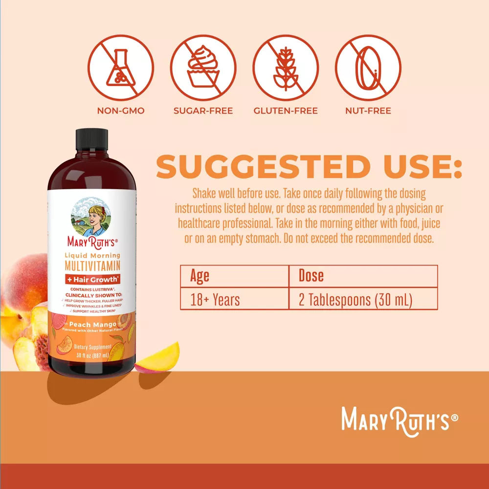 Mary Ruth's Liquid Morning Multivitamin + Hair Growth