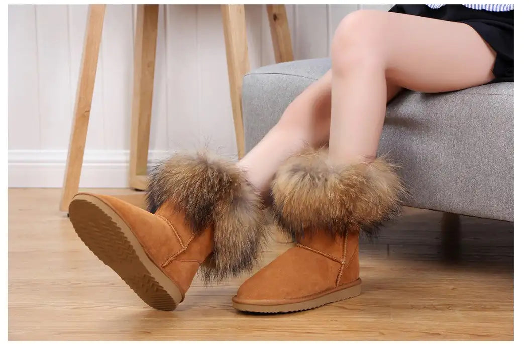 MBR Force Fox Fur Snow Boots