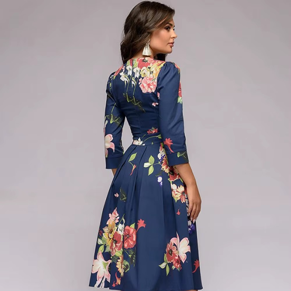 Gemma A- Line Vintage Polyester Dress