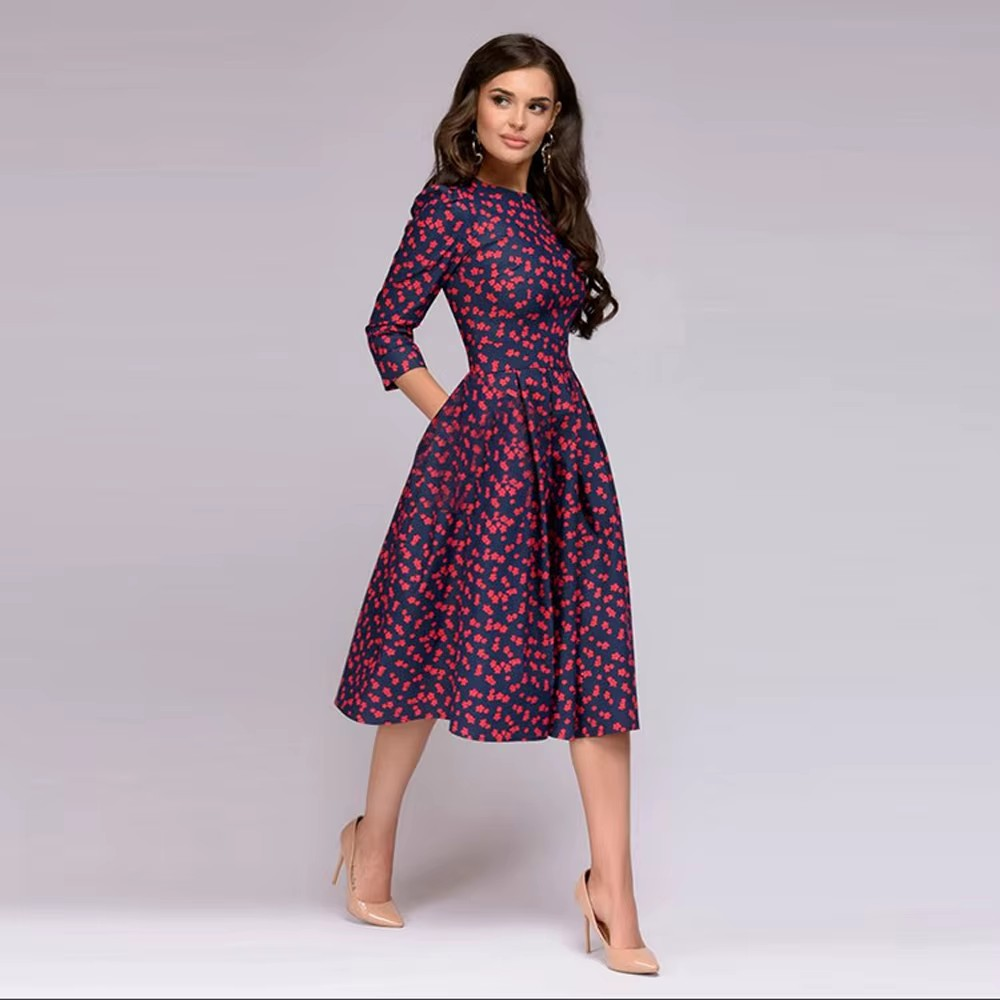 Gemma A- Line Vintage Polyester Dress