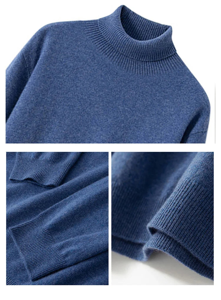 Giovanni Cashmere Turtleneck Sweater