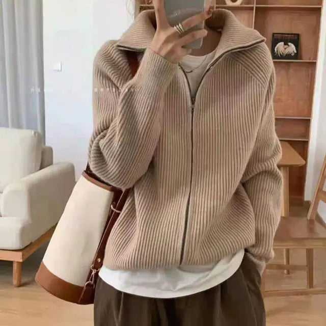 Solid Vintage Sweater Cardigan