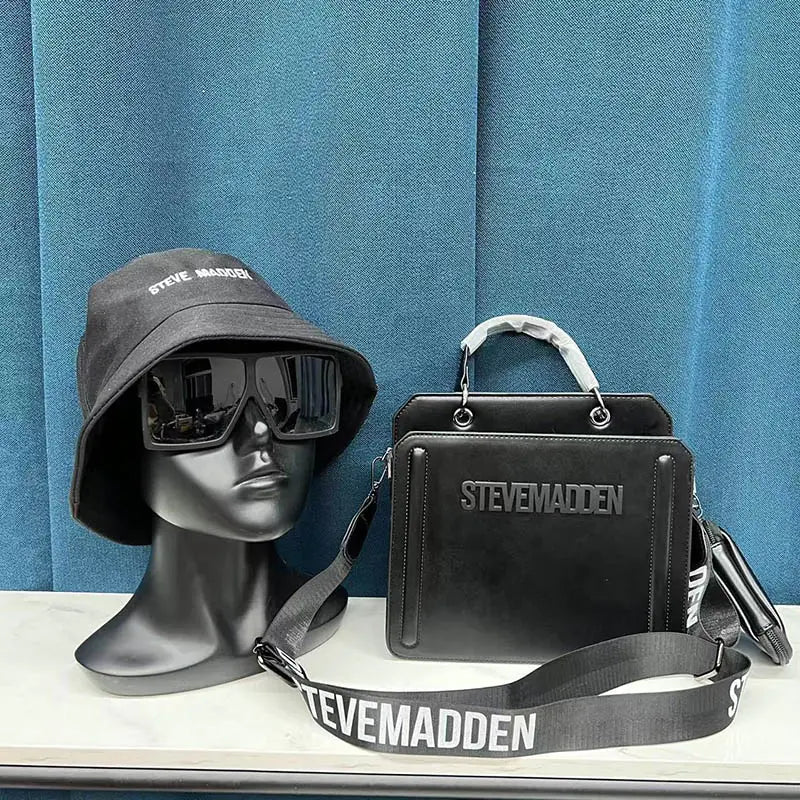Steve Madden Evelyn Bags, Bucket Hat and Sunglasses Combo