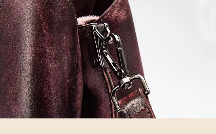 Johnature Retro Genuine Leather Shoulder Handbags