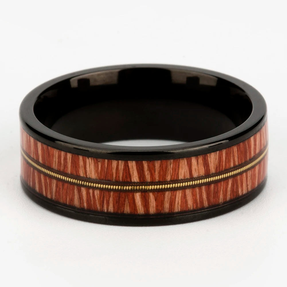 BOBO BIRD Unique Handmade Wooden Titanium Rings