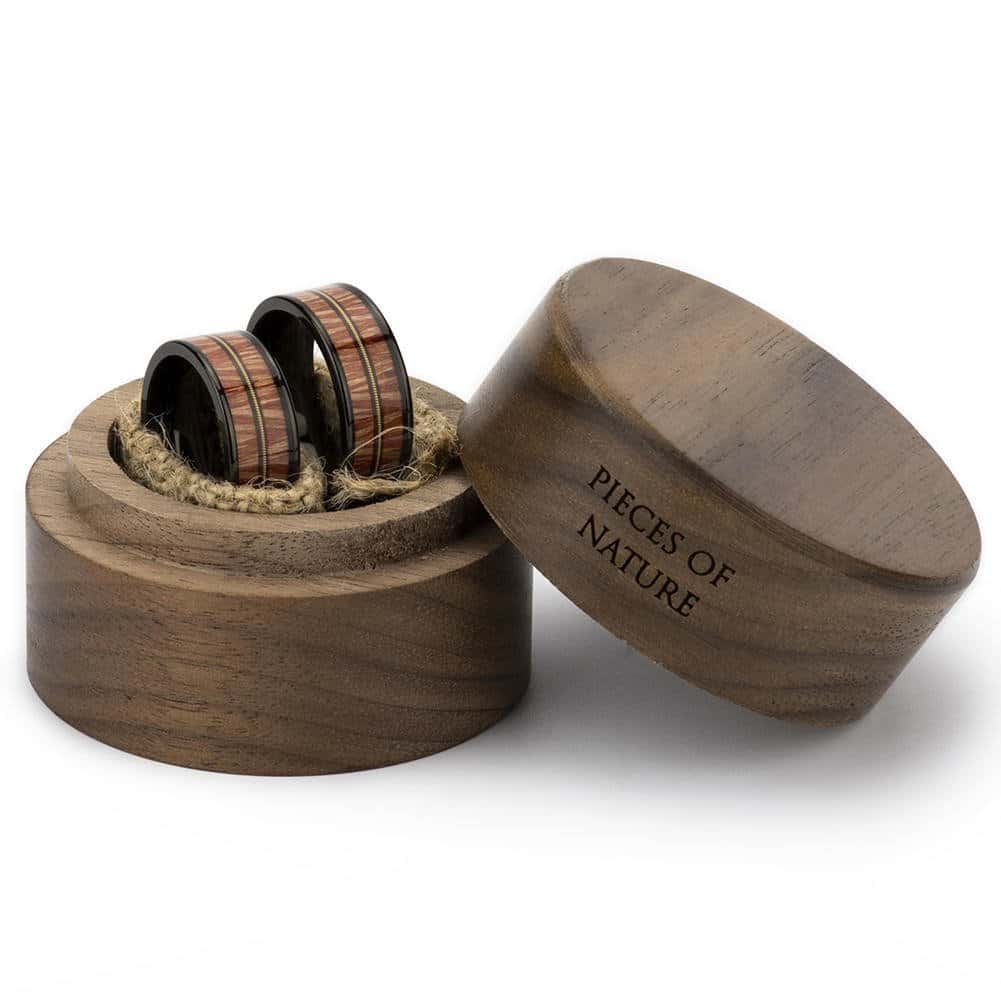 BOBO BIRD Unique Handmade Wooden Titanium Rings
