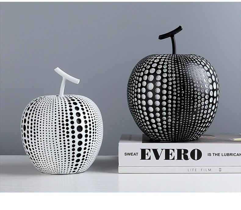 Nordic Resin Polka Dot Apple Decor
