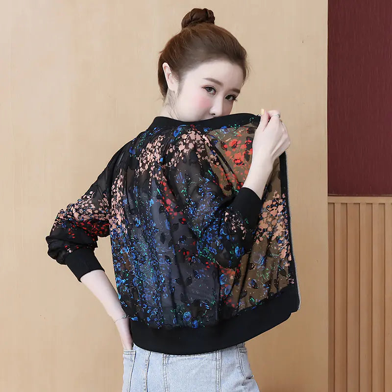 Chiffon Bomber Jackets