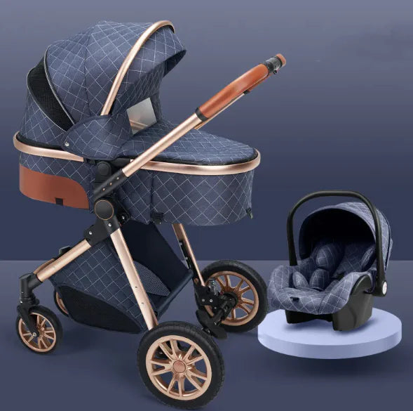 Stylish High View Lightweight 3 in 1 Pram and Strollers