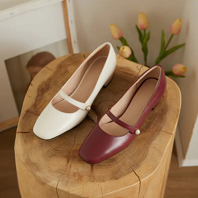 Mary Jane Retro Leather Court