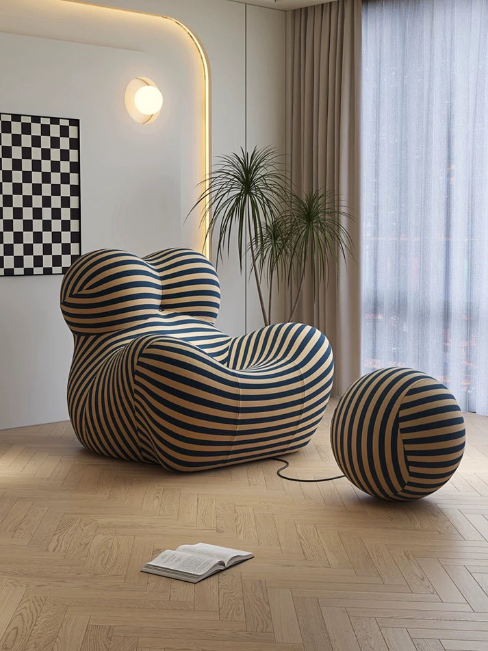 Ergonomic Leisure Ice Cotton Sofa + Ball Chairs