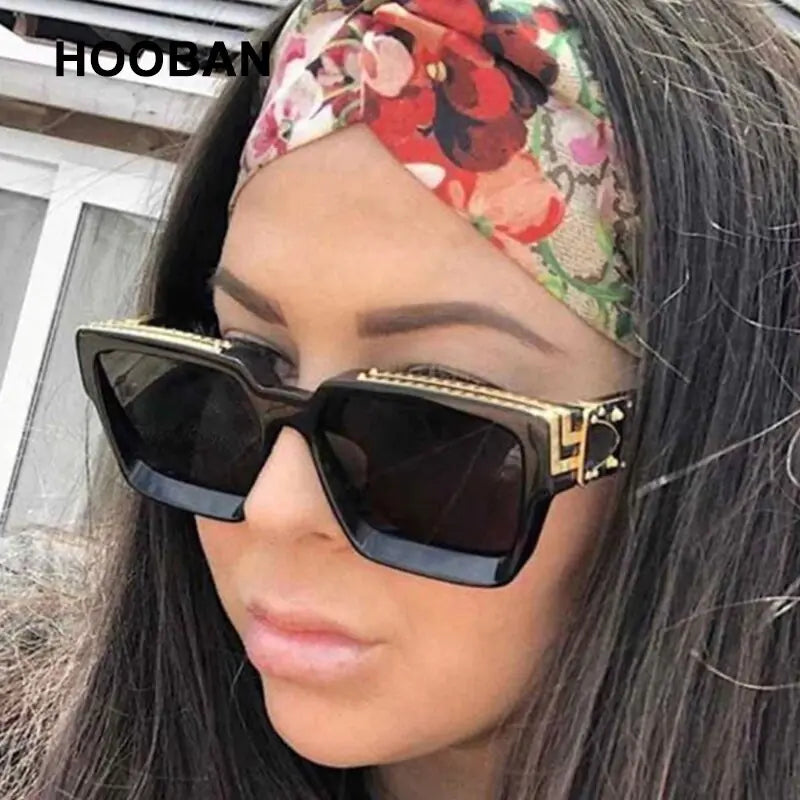 HOOBAN Millionaires Designer Square Sunglasses