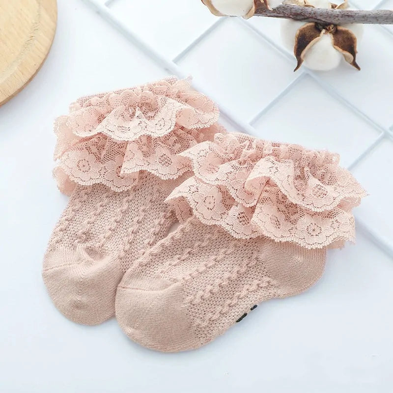 Ruffled Lace Princess Socks
