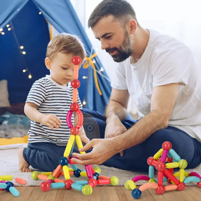 Magnetic Construction Stick Blocks