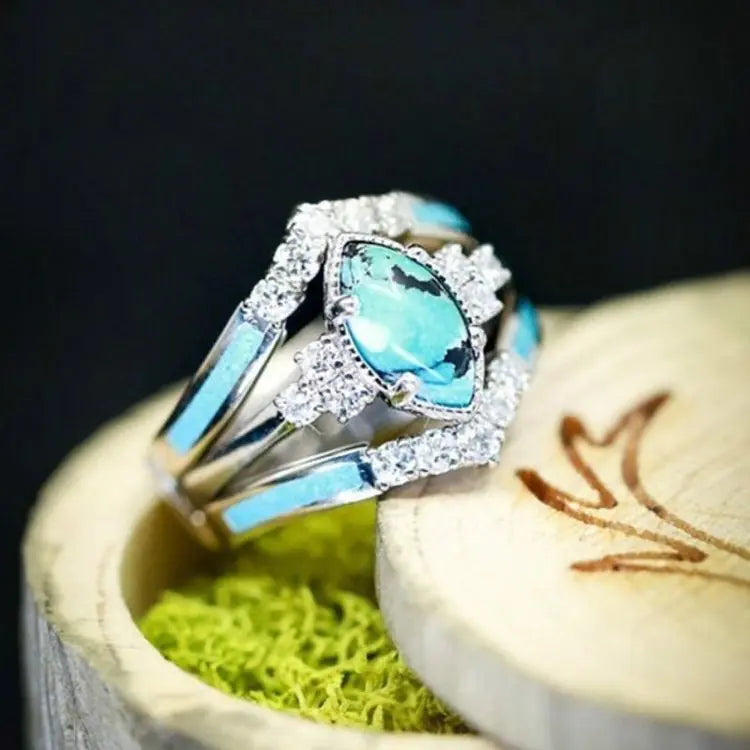 Turquoise Dreams Triple Ring Set