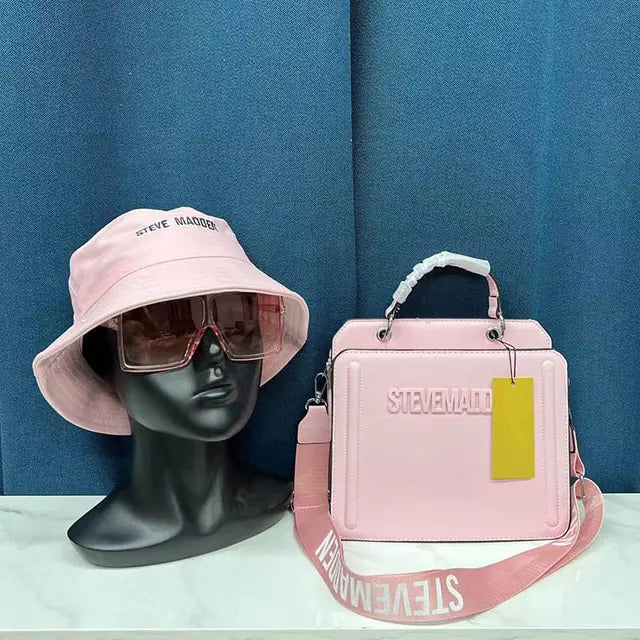 Steve Madden Evelyn Bags, Bucket Hat and Sunglasses Combo