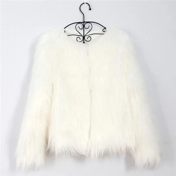 LED Faux Fur Valentine Coat