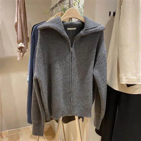 Solid Vintage Sweater Cardigan