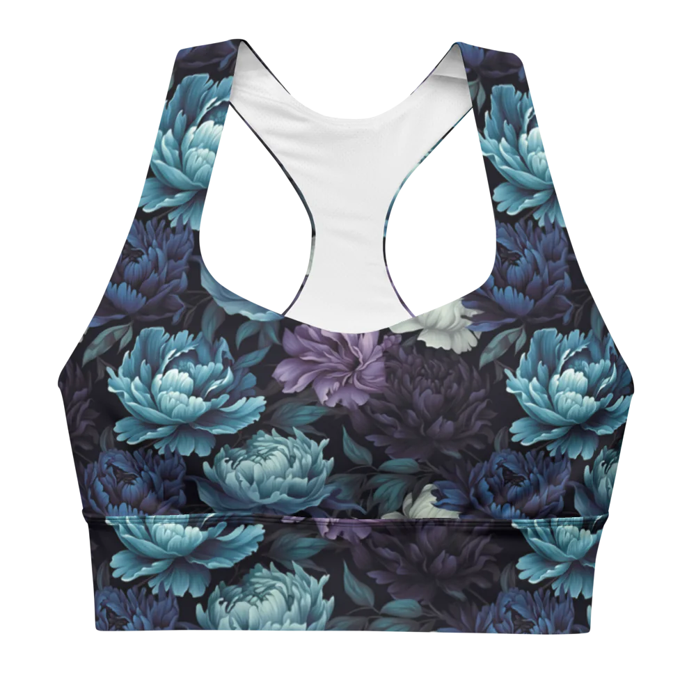 Recycled Longline BloomZ Compression Sports Bra
