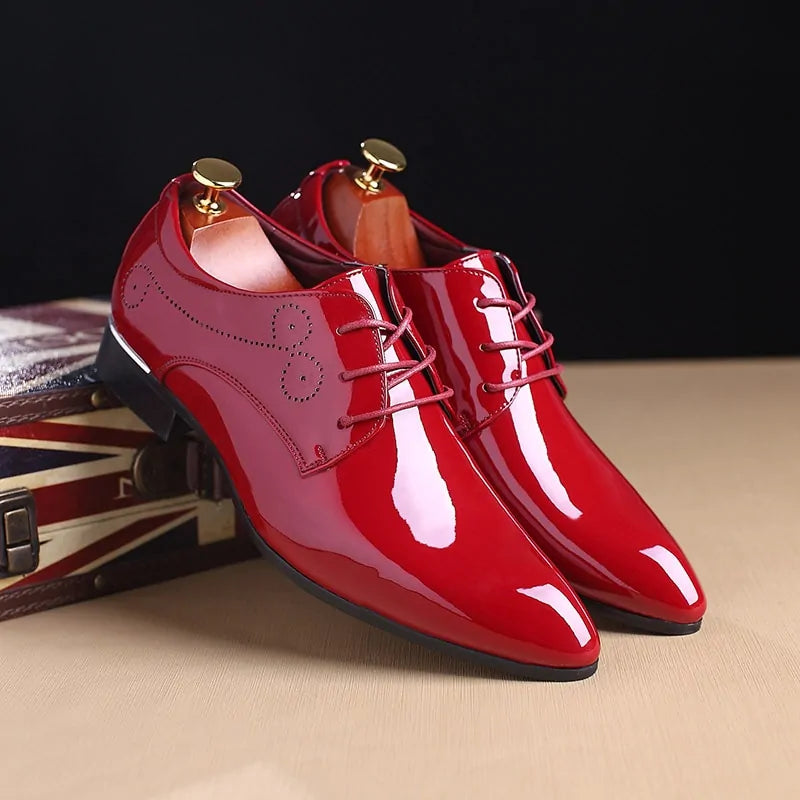Glossy Oxford Patent Leather Shoes