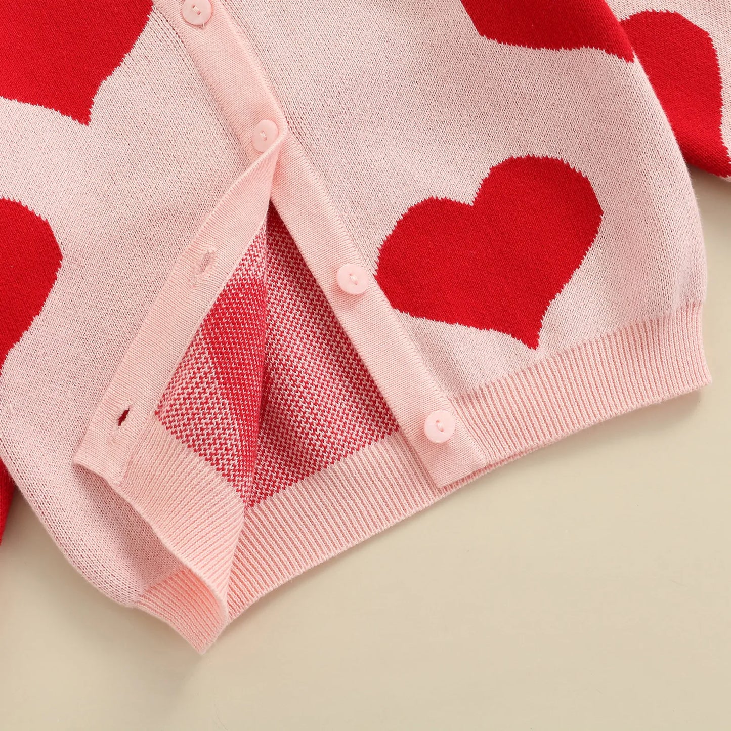 Heart Knitted Girls Cardigans (Ages 1 to 6 Years)