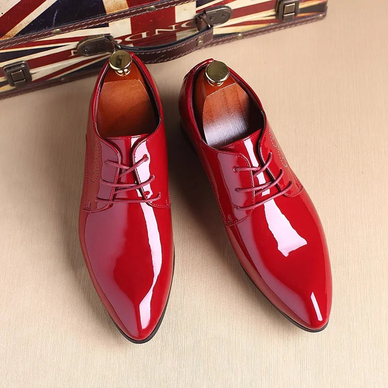 Glossy Oxford Patent Leather Shoes