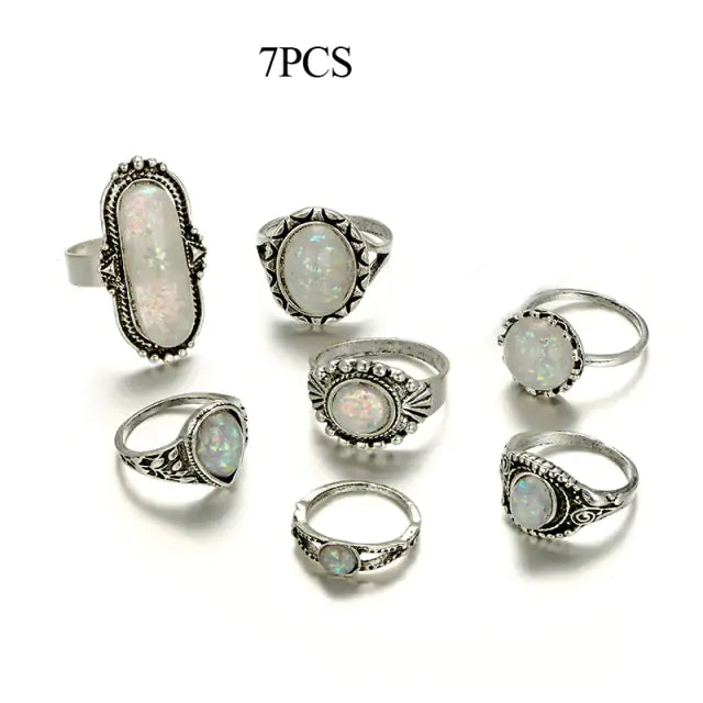 Antique Silver Ring Set