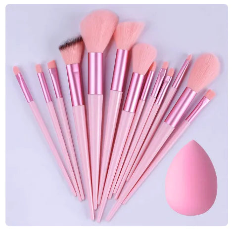 Pink Makeup Brush Set
