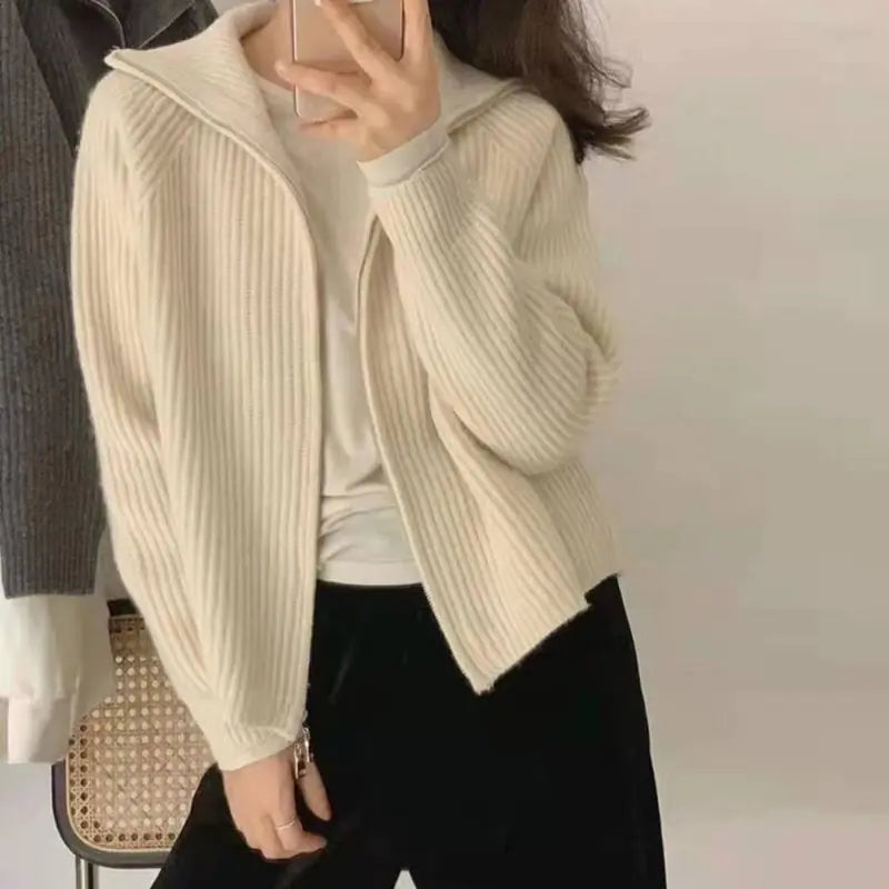 Solid Vintage Sweater Cardigan