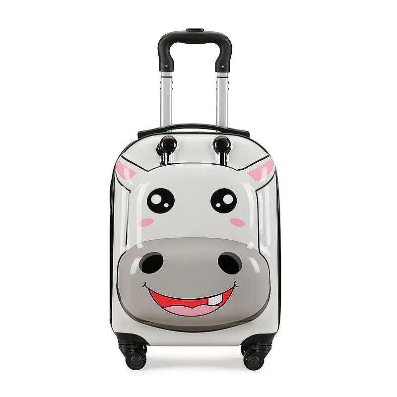 3D Cartoon Animal Rolling Luggage Suitcases