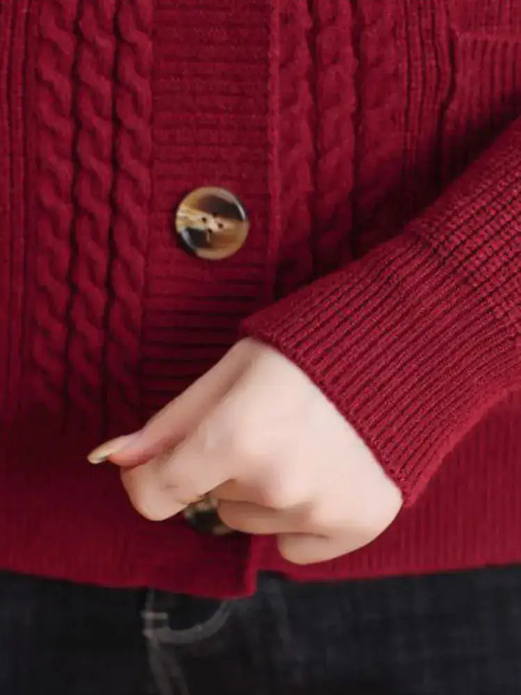 Casual Cable Knitted Cardigan