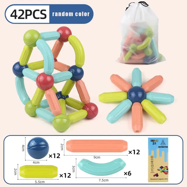 Magnetic Construction Stick Blocks